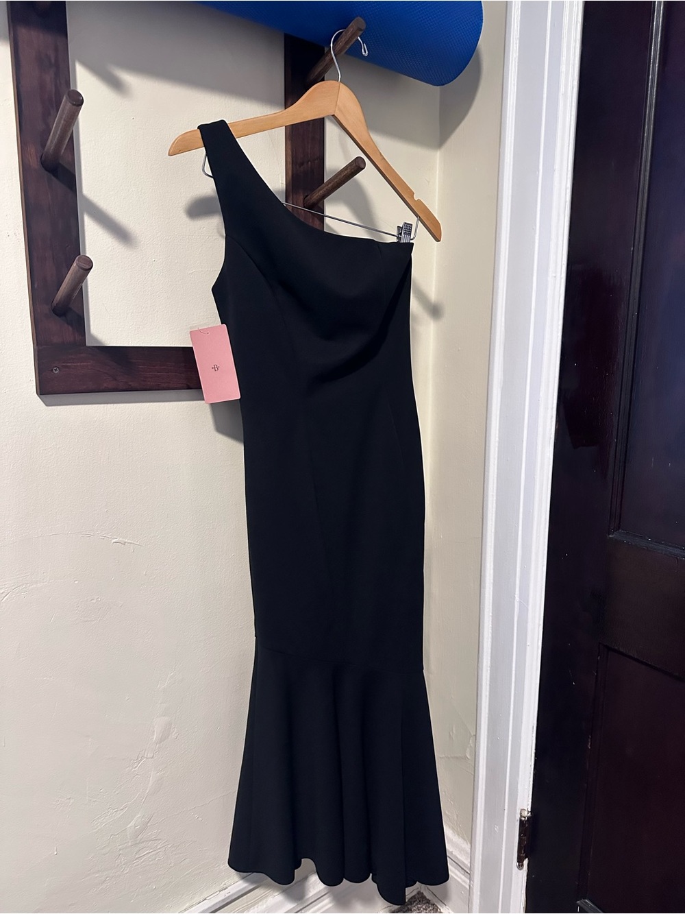 Anthropology BHLDN One-Shoulder Black Mermaid Dress